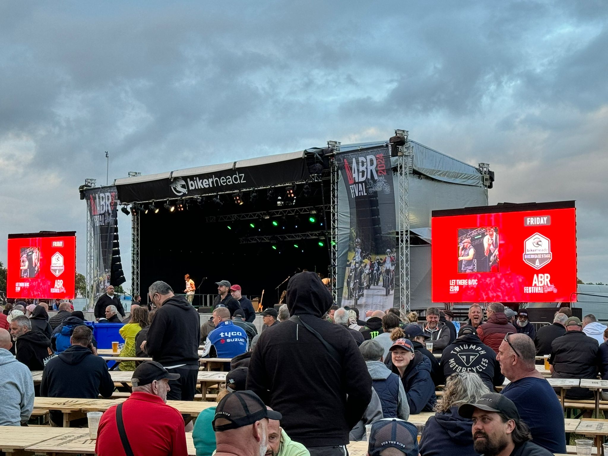 ABR Festival 2024 stage screens showing Socials VT visuals